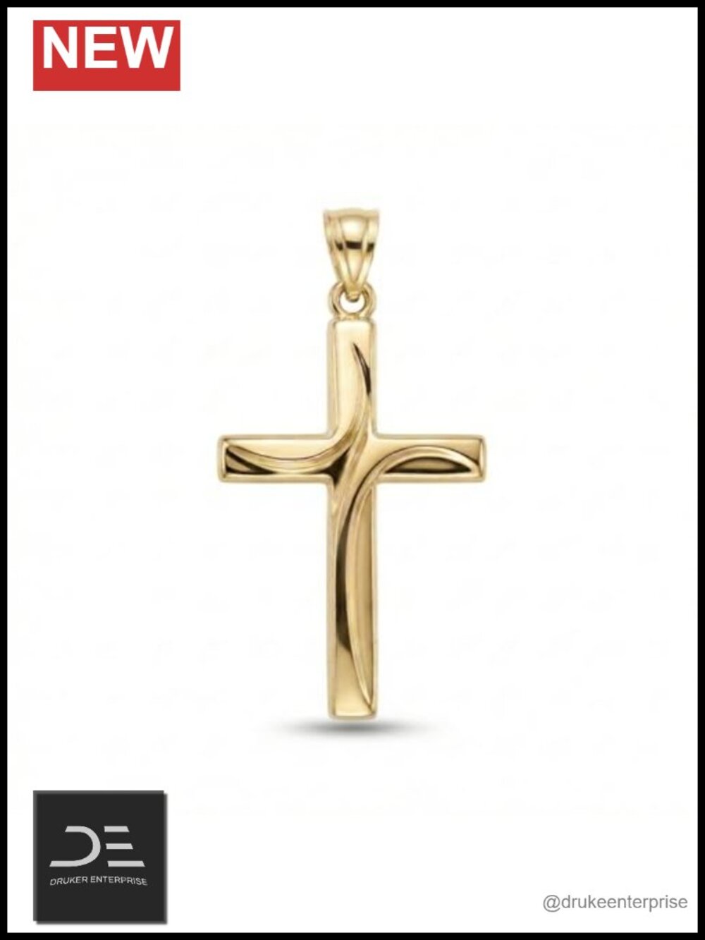 14k Gold Cross Pendant 10k Gold Religious Charm Hypoallergenic Unisex Gift